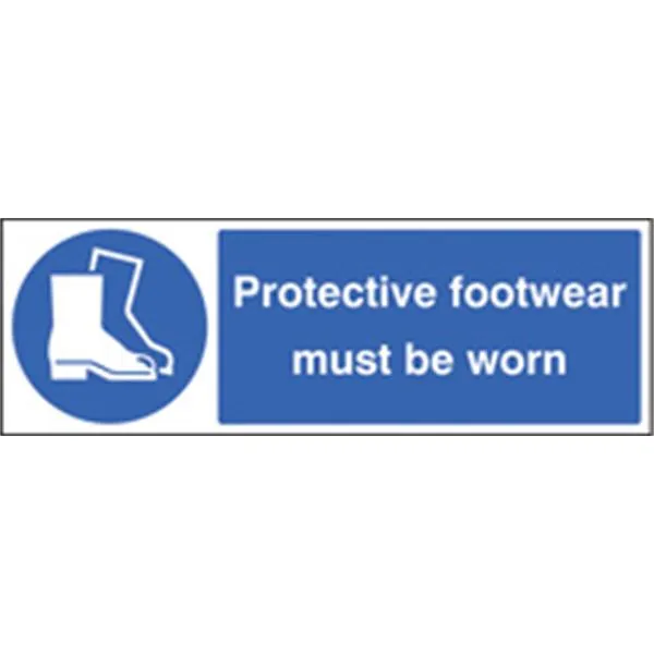 Protective Footwear Must Be Worn Mandatory Sign