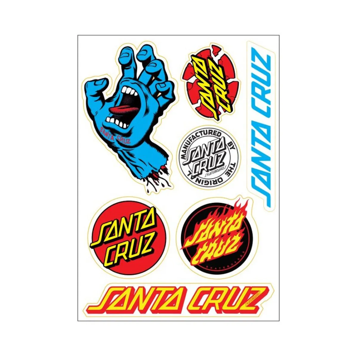 Santa Cruz - Screaming Hand Multi Sticker Sheet