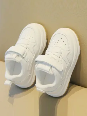 SHEIN Baby Sneakers Children's Casual White Shoes For Spring And Autumn Seasons