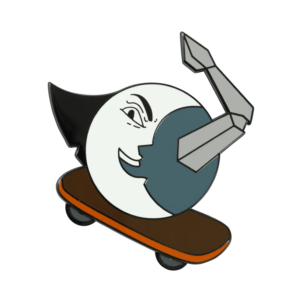 Skateboarding Moony Pin