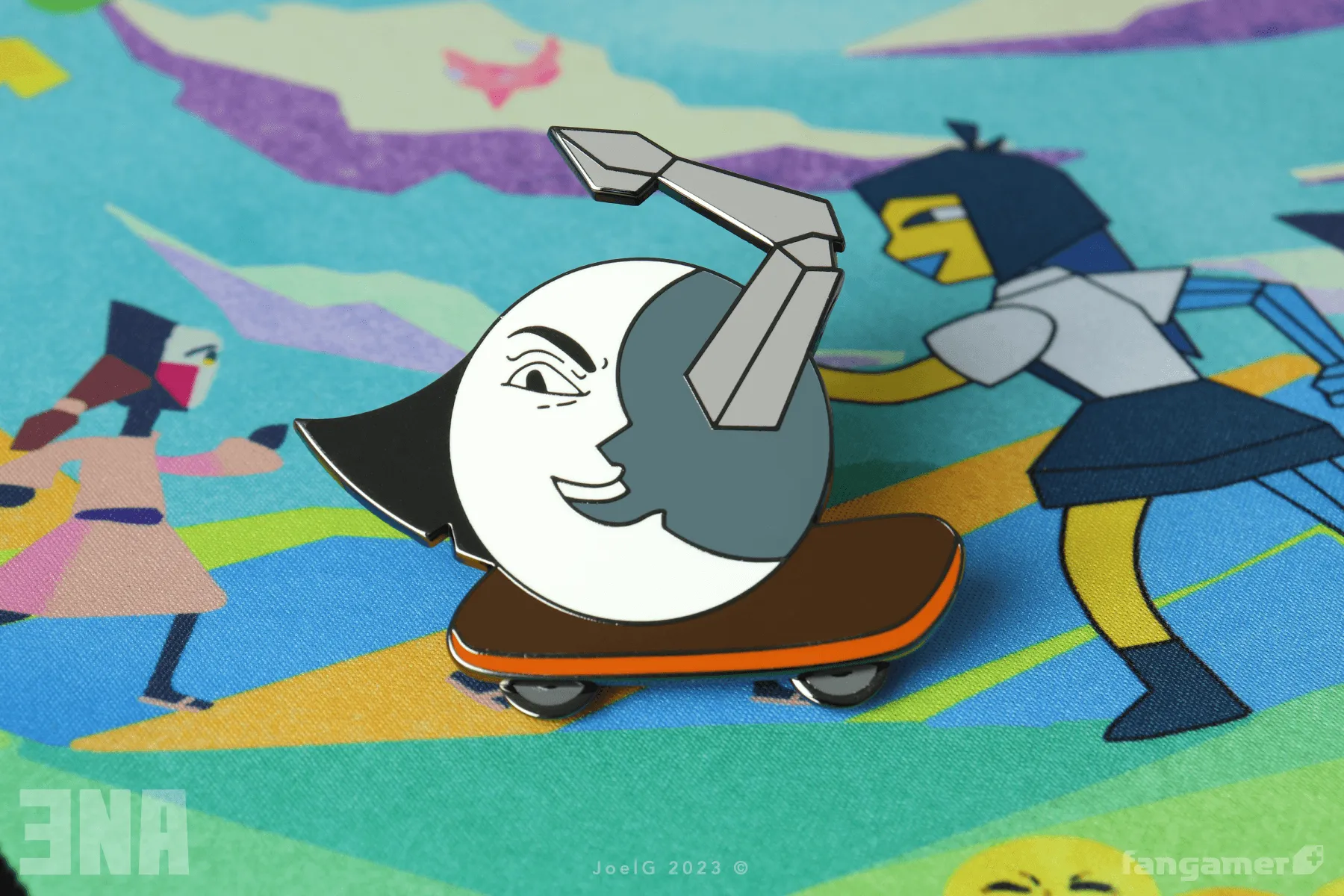 Skateboarding Moony Pin