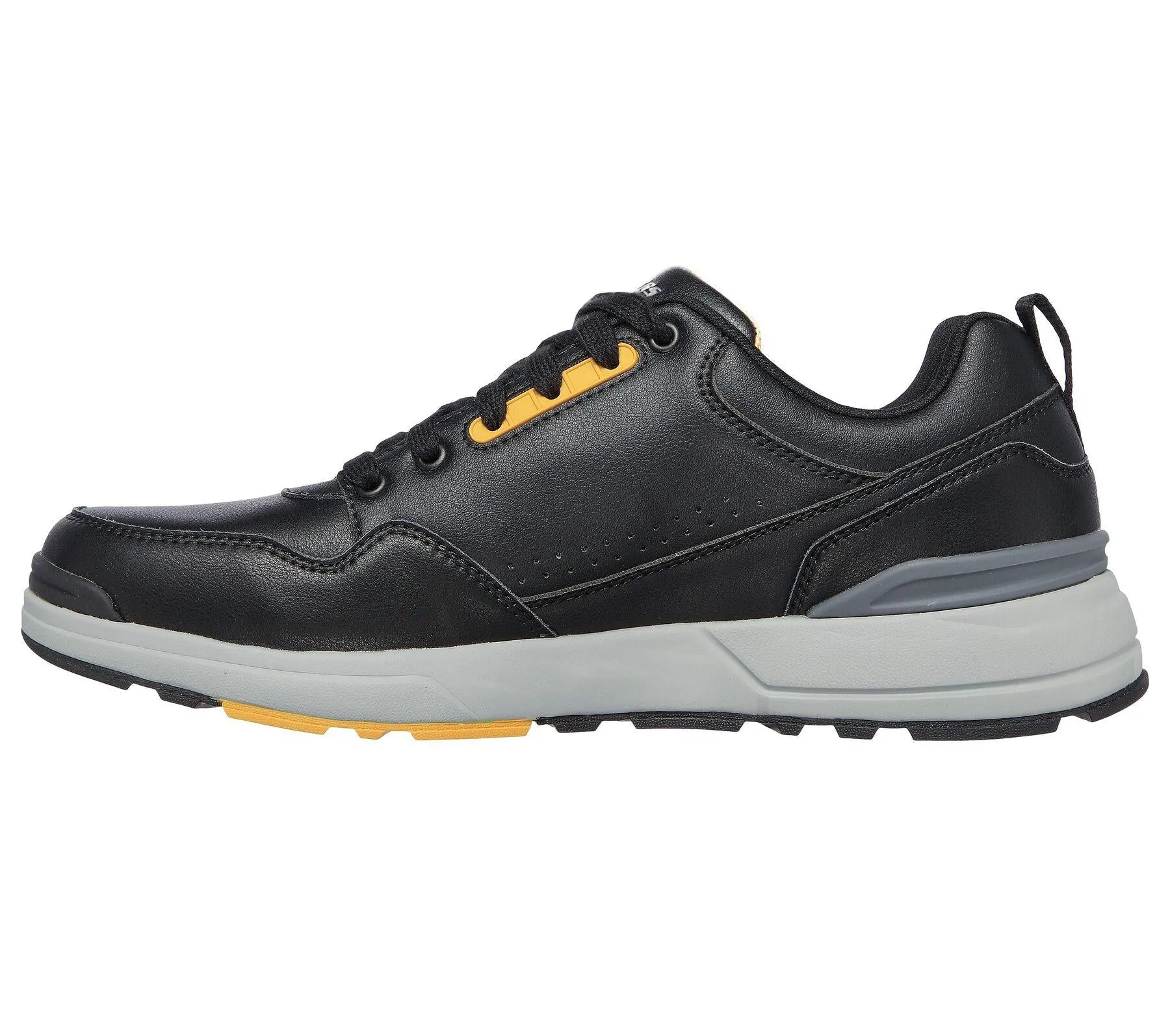 Skechers Men's Relaxed Fit Rozier - Mancer Casual Comfort Leather Shoes in Black 7 to 13