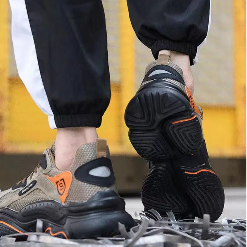 Steel Toe Shoes for Men Indestructible Work for Women Lightweight Sneakers Puncture Proof Comfortable Non Slip Safety Breathable