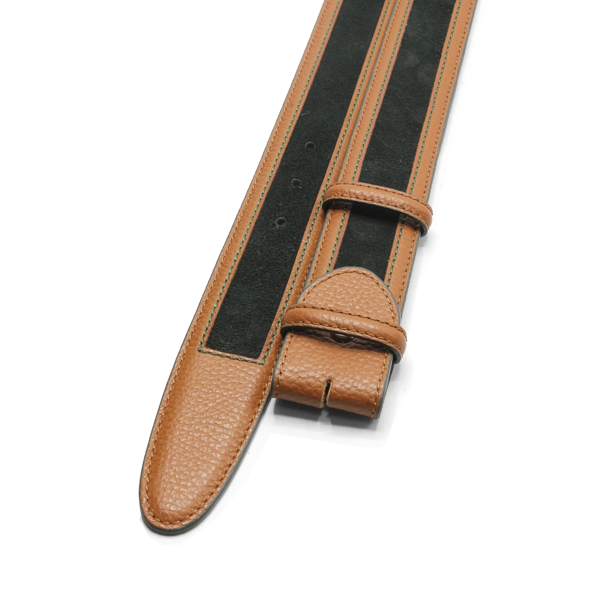 Suede/Leather Mix Coltrane Belt Strap