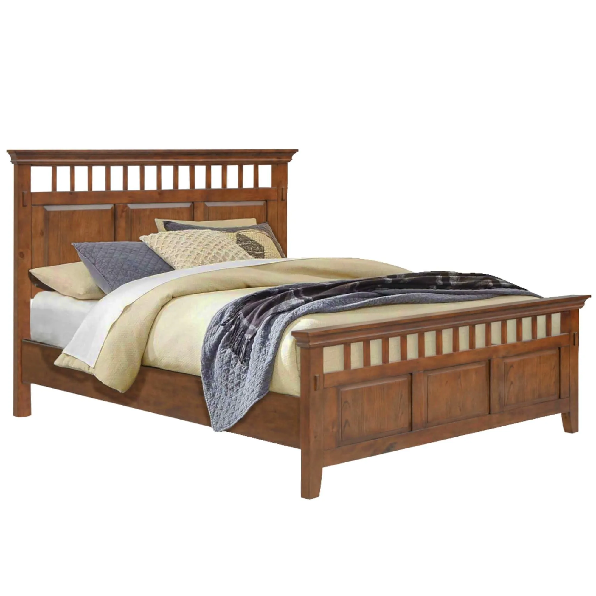 Sunset Trading Mission Bay King Bed in Amish Brown