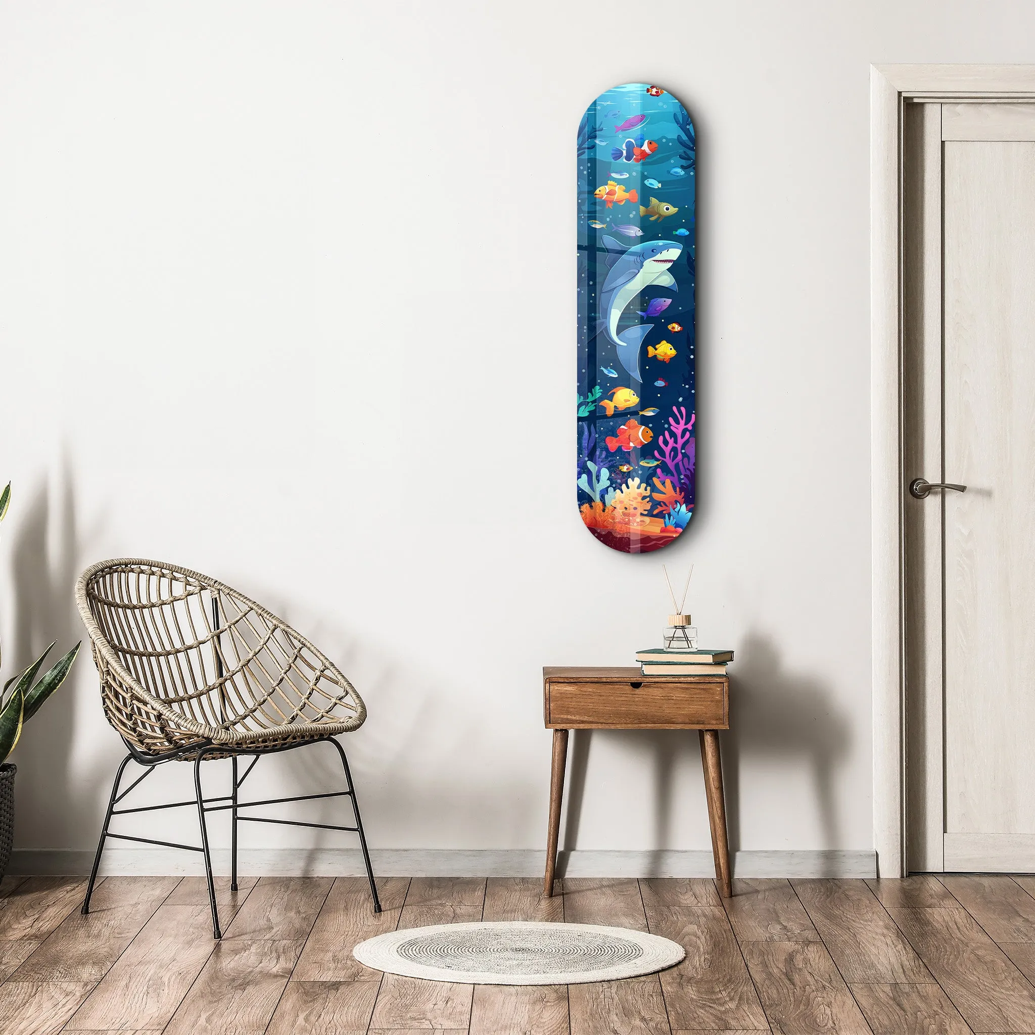 Sweet Shark 2| Glass Wall Art
