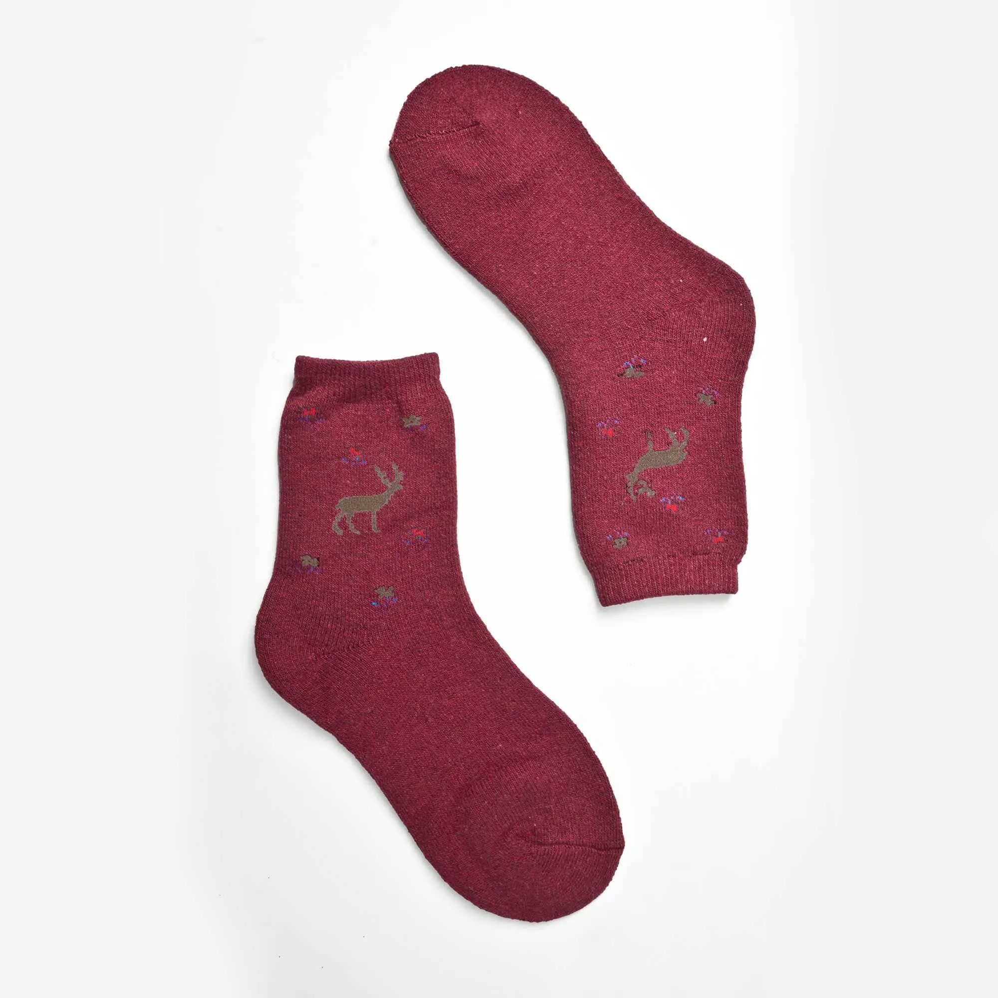 Tazoo Men's Deer Printed Crew Socks