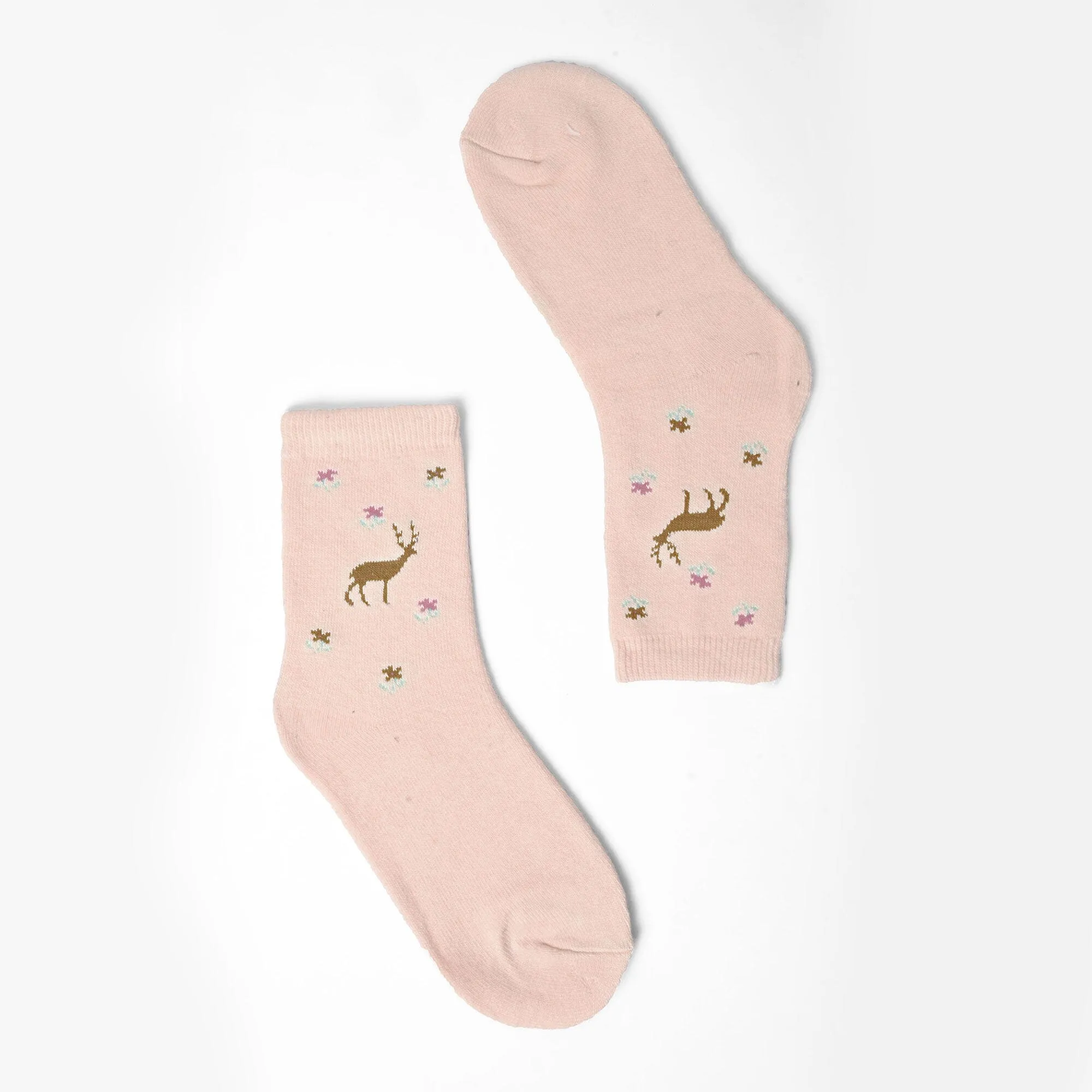 Tazoo Men's Deer Printed Crew Socks