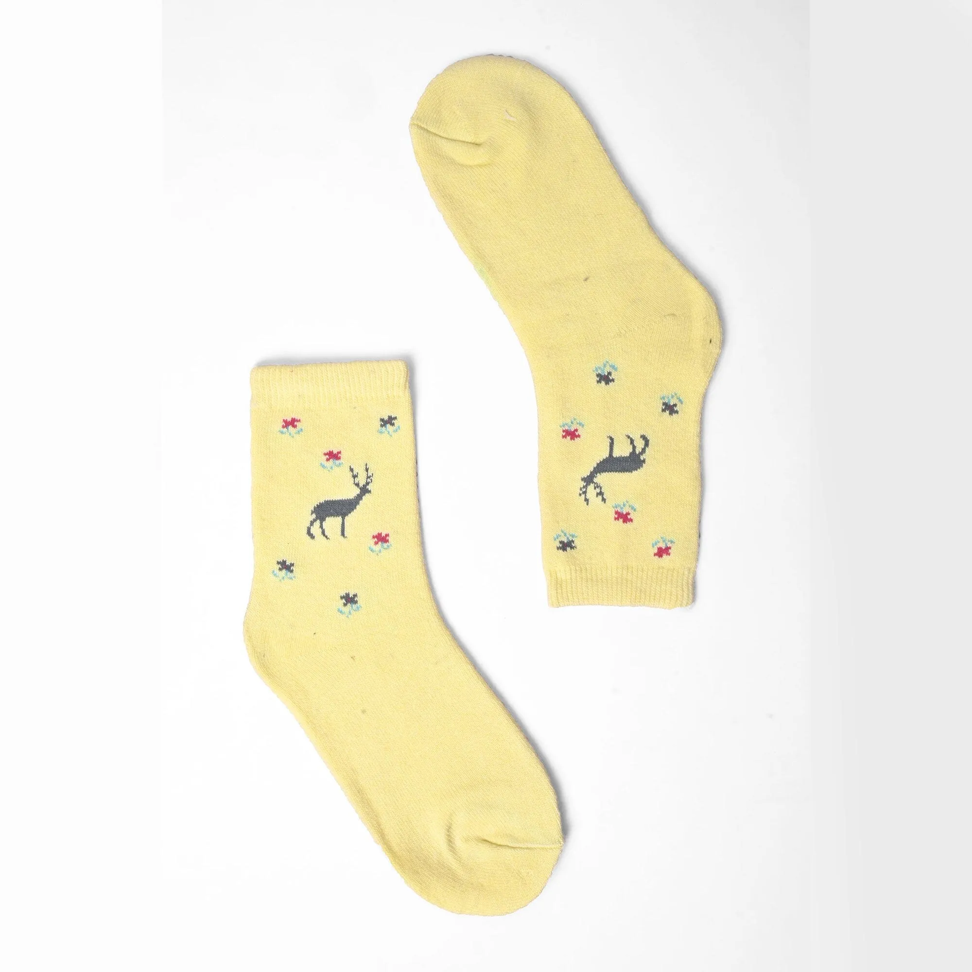 Tazoo Men's Deer Printed Crew Socks