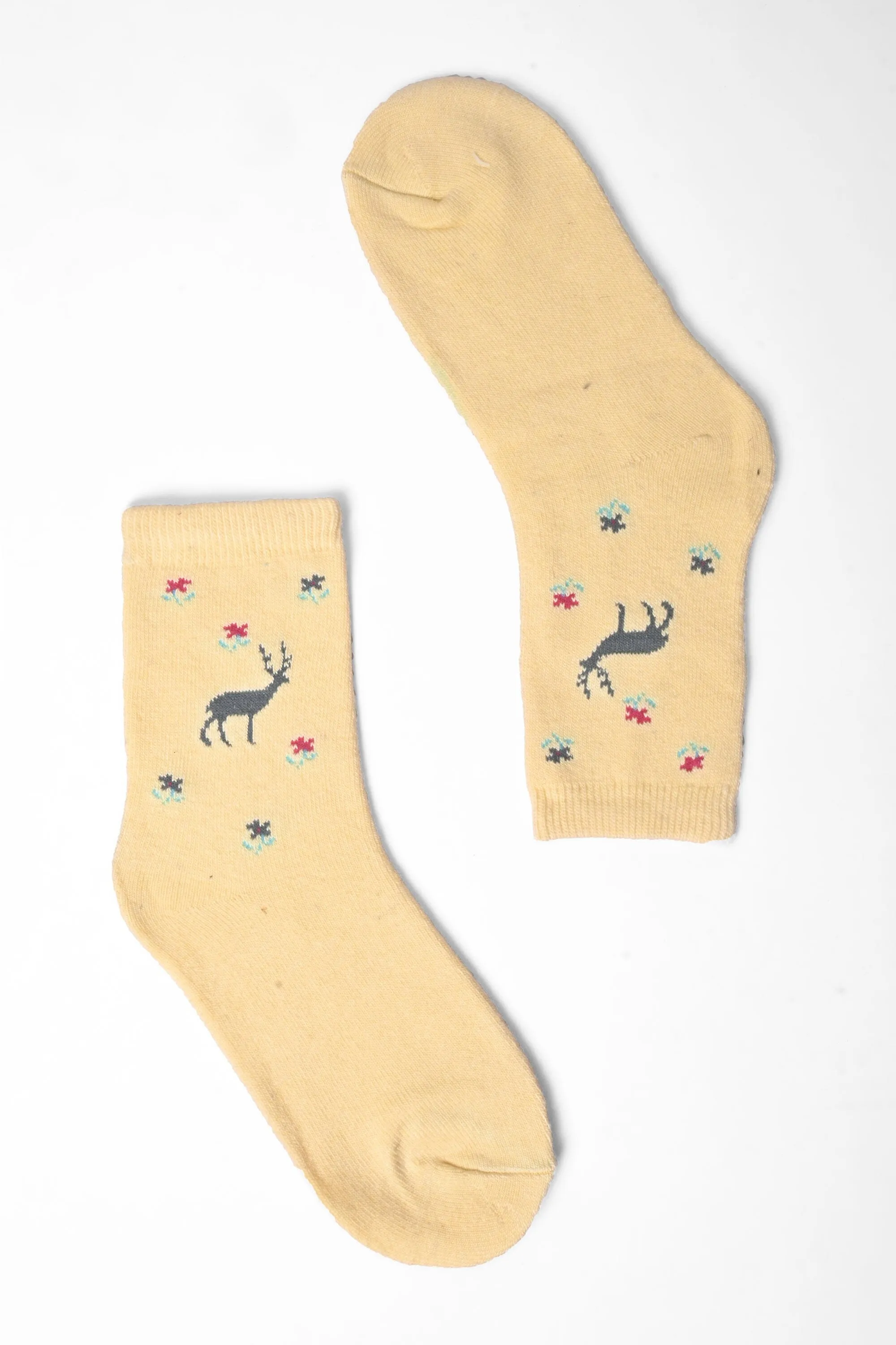 Tazoo Men's Deer Printed Crew Socks