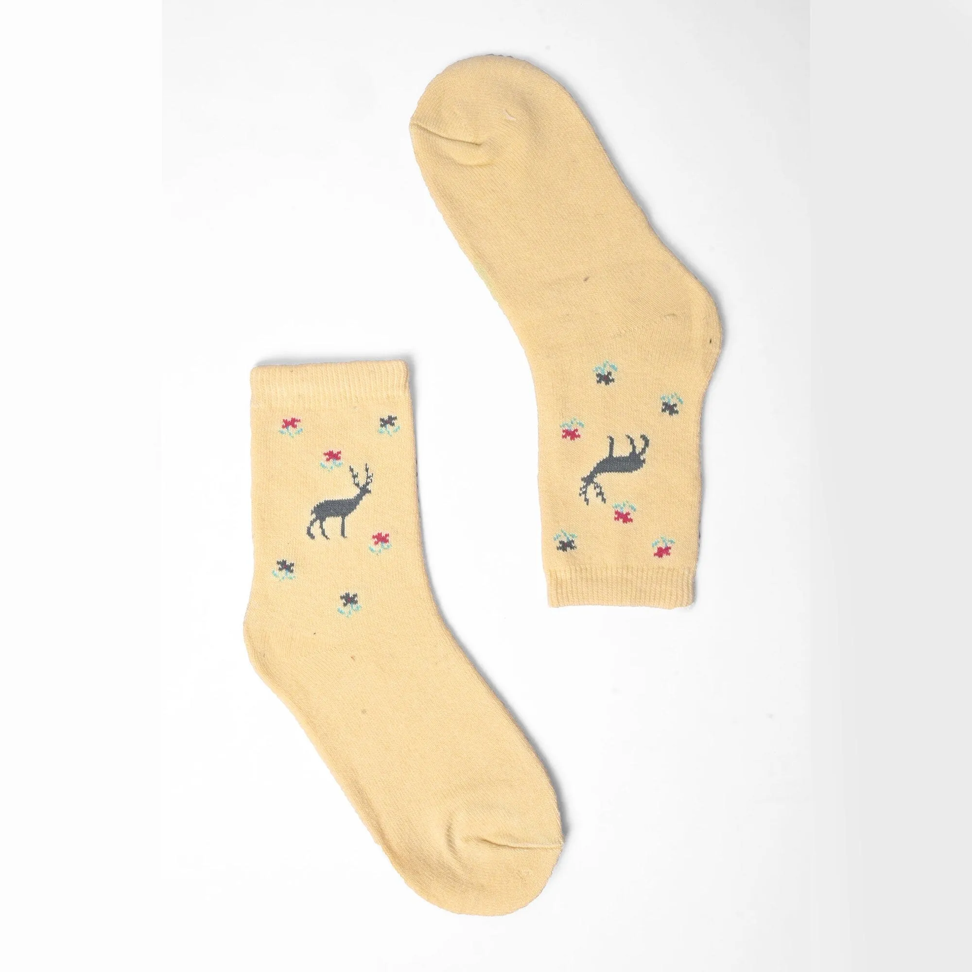 Tazoo Men's Deer Printed Crew Socks