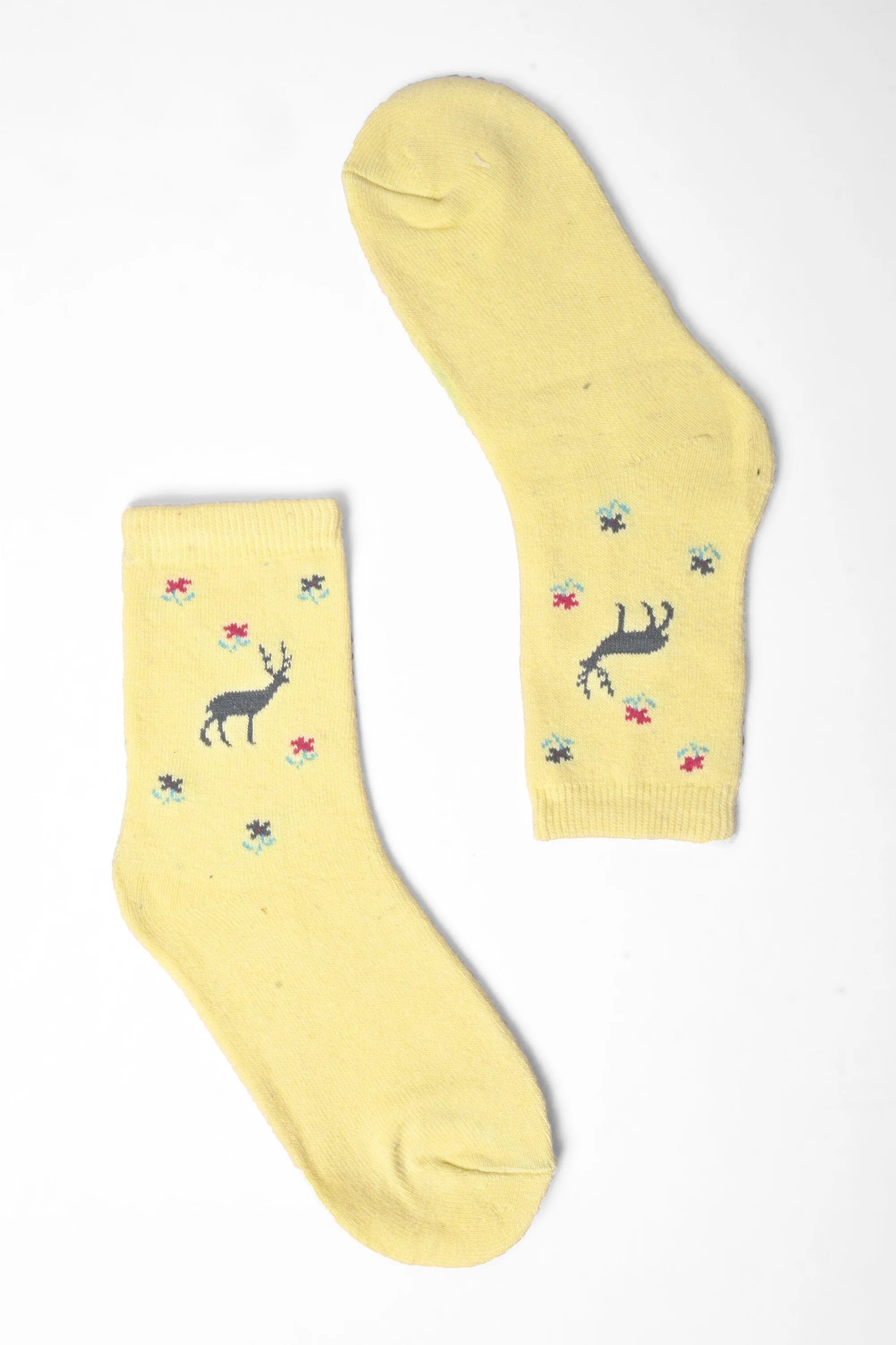 Tazoo Men's Deer Printed Crew Socks