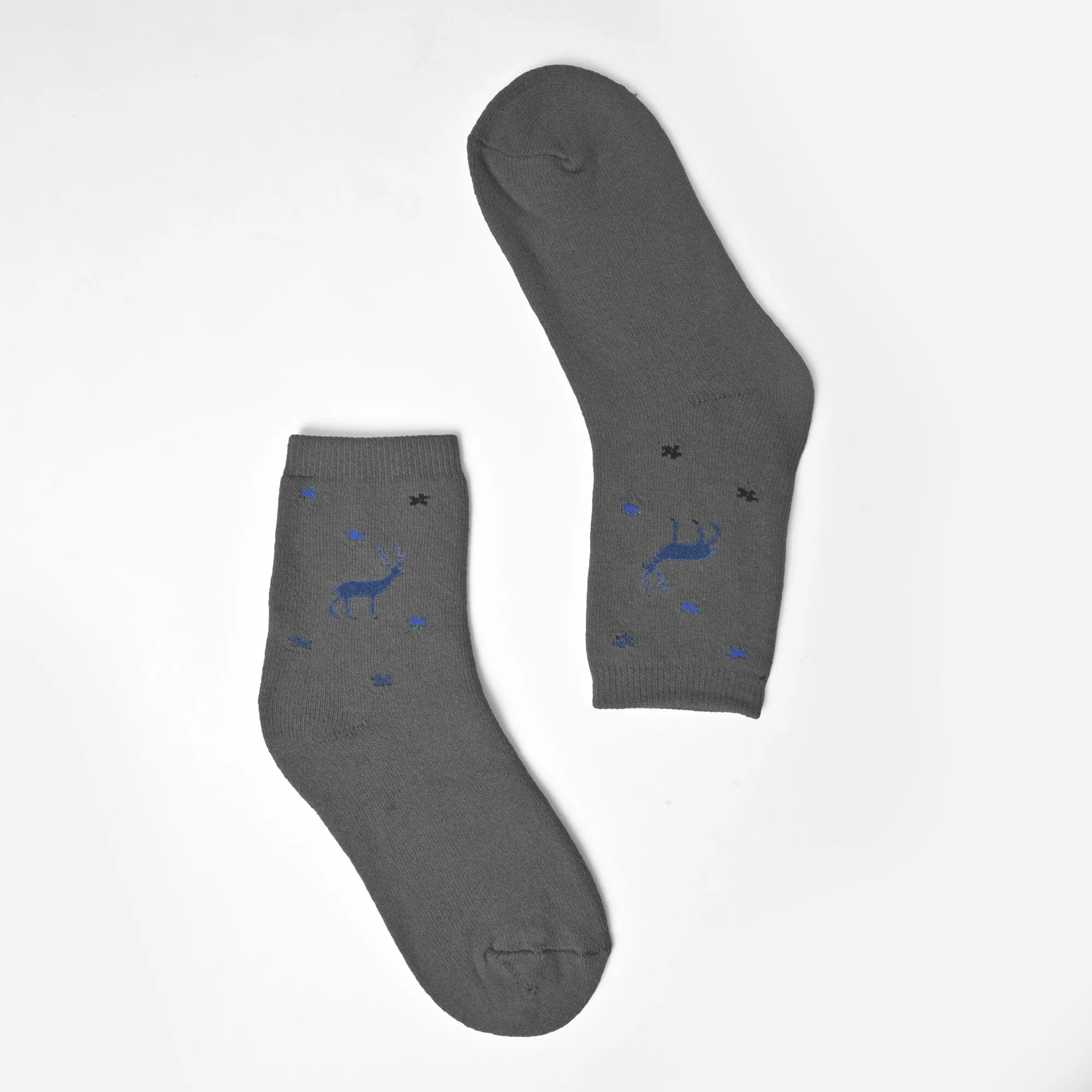 Tazoo Men's Deer Printed Crew Socks