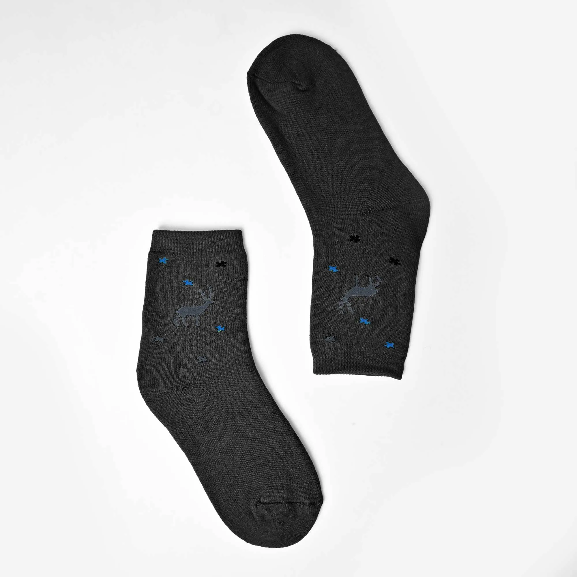 Tazoo Men's Deer Printed Crew Socks