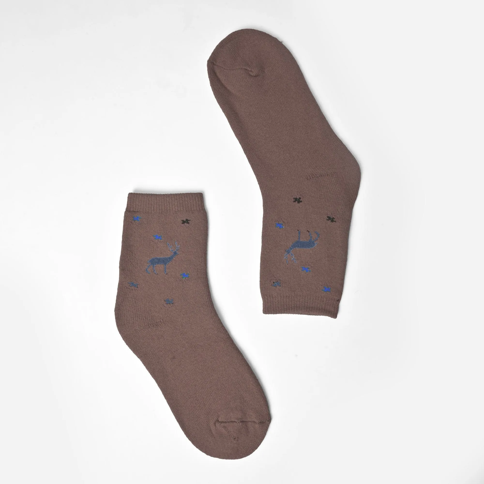Tazoo Men's Deer Printed Crew Socks