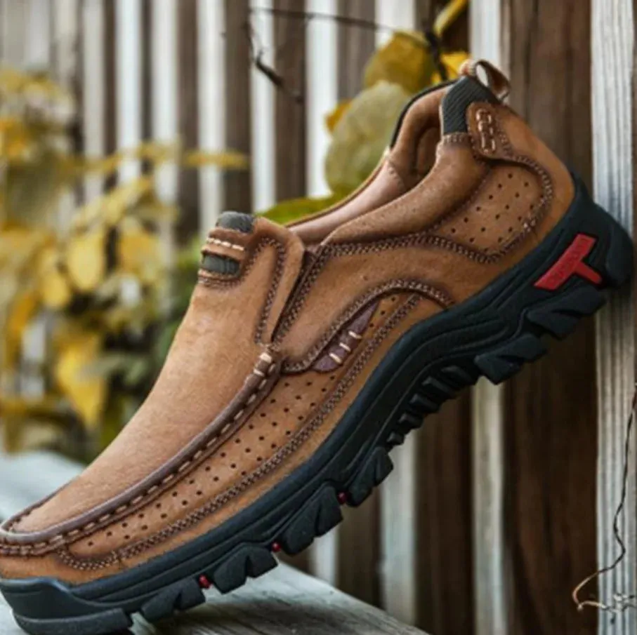 TrailBlazer Men's Genuine Leather Slip-Ons
