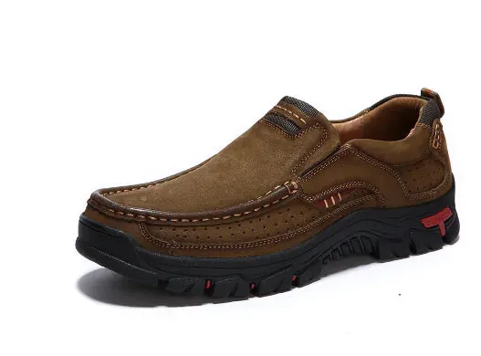 TrailBlazer Men's Genuine Leather Slip-Ons