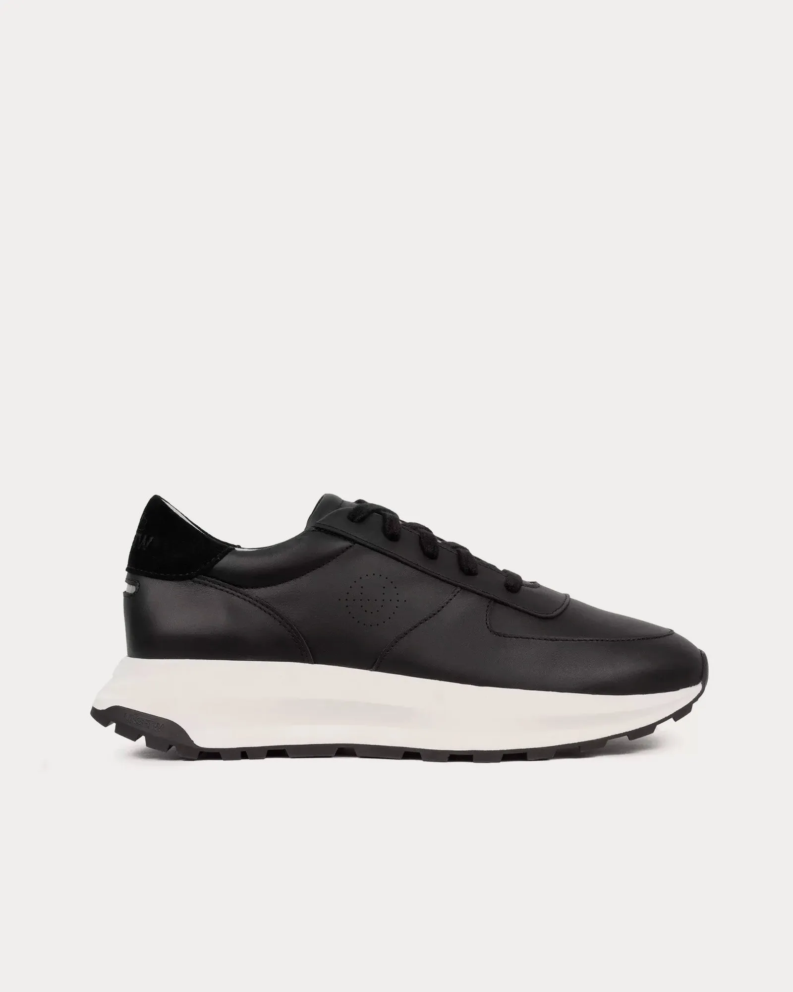 Trinity Leather & Suede Black / White Low Top Sneakers