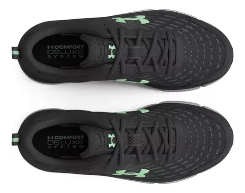 Under Armour Charged Assert 10 Jet Gray/Aqua Foam Size 7.5 Women's New