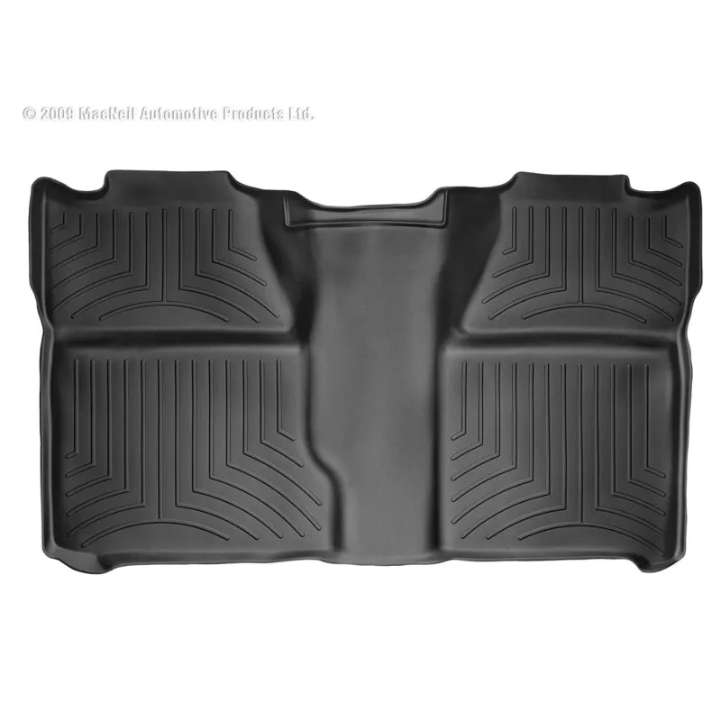 WeatherTech FloorLiner - 2nd Row - Black - Crew Cab - GM Fullsize Truck 2007-13