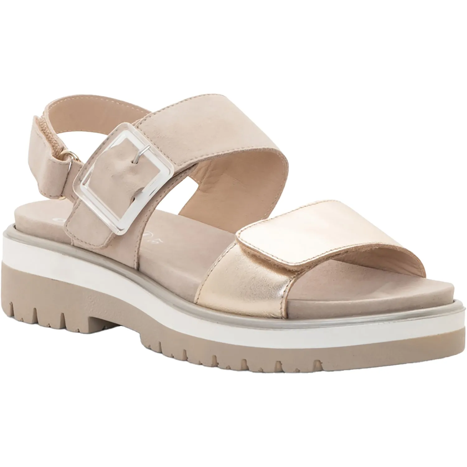 Women's Ara Marbella Sand Metallic Leather