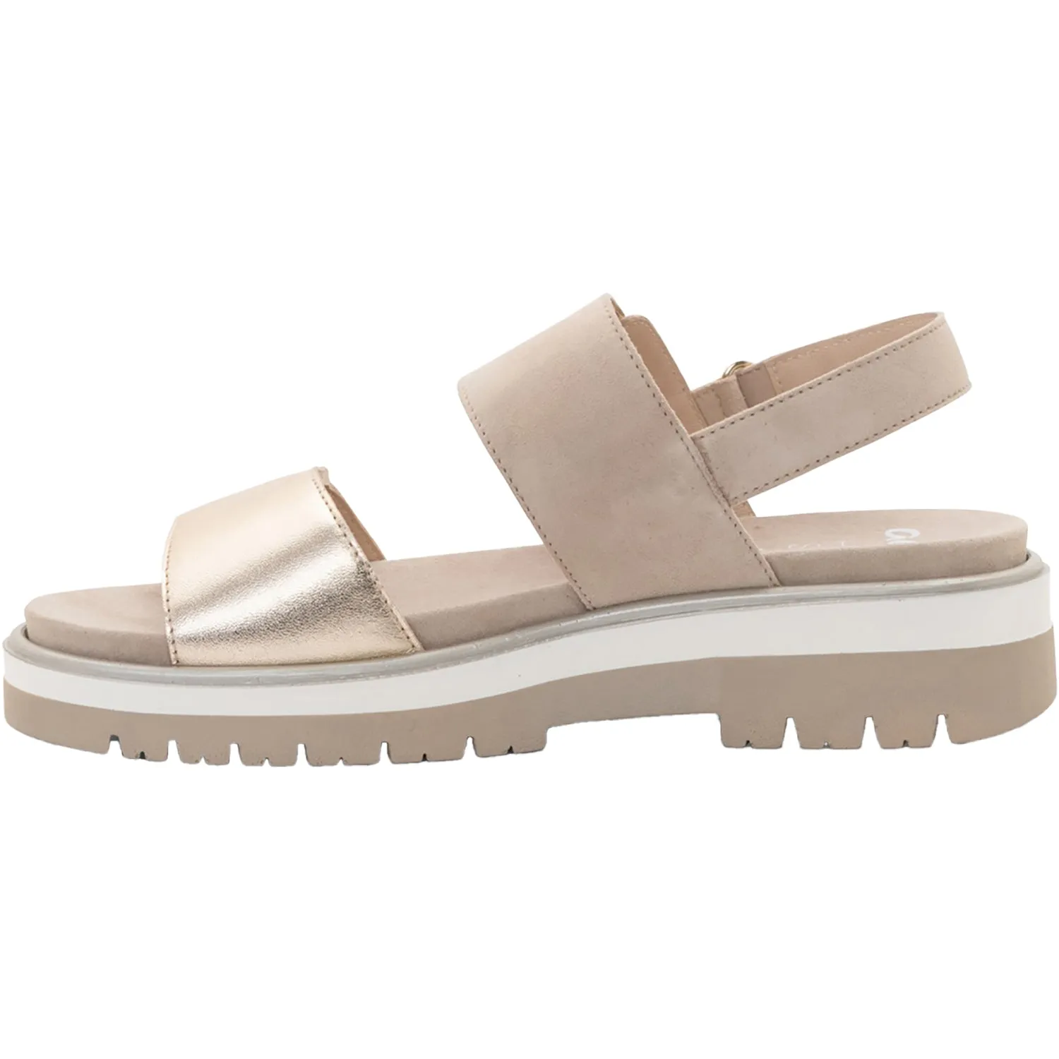 Women's Ara Marbella Sand Metallic Leather