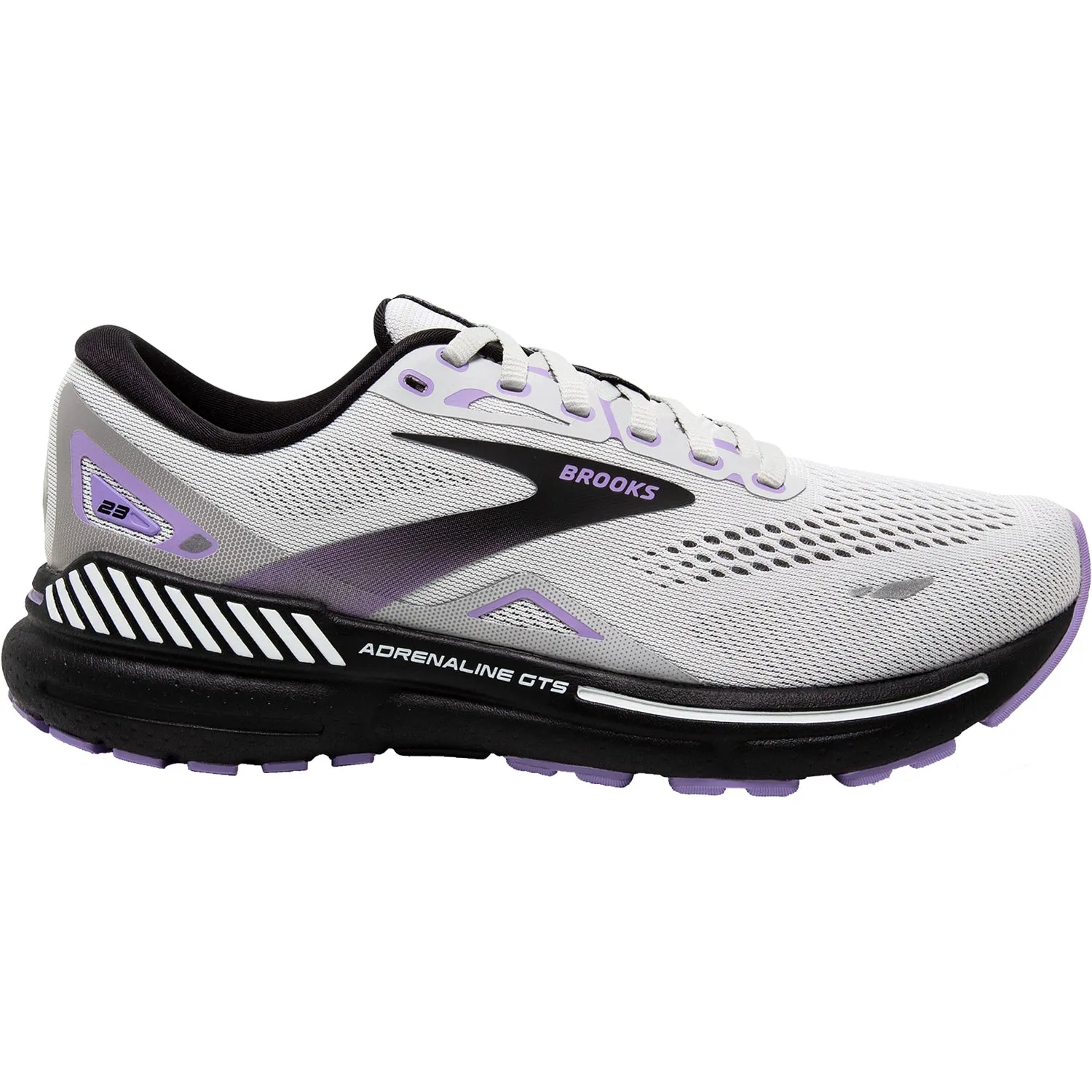 Women's Brooks Adrenaline GTS 23 Grey/Black/Purple Mesh
