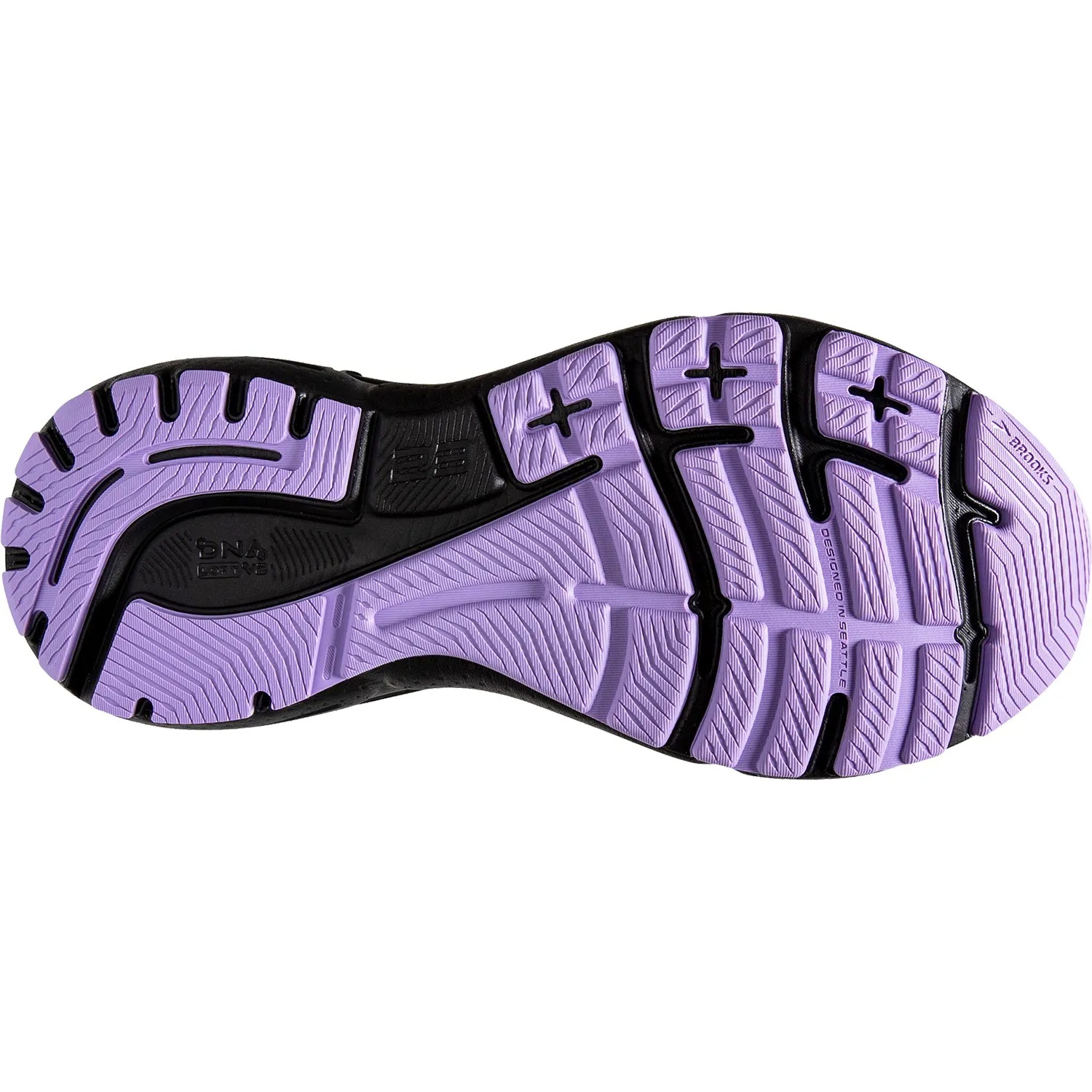 Women's Brooks Adrenaline GTS 23 Grey/Black/Purple Mesh