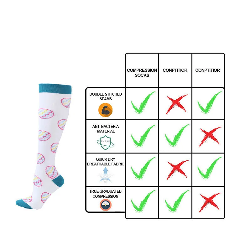 Women's Fancy Design Multi Colorful Patterned Knee High Socks