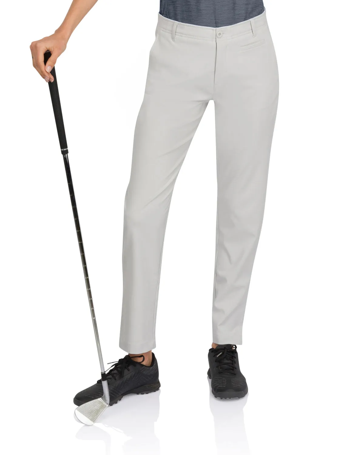 Women’s Quick Dry Golf Link Pants Ankle Length - Side Split Hem, Front Coin Pocket, 4-Way Stretch Fabric. Anti-Odor & Moisture Wicking