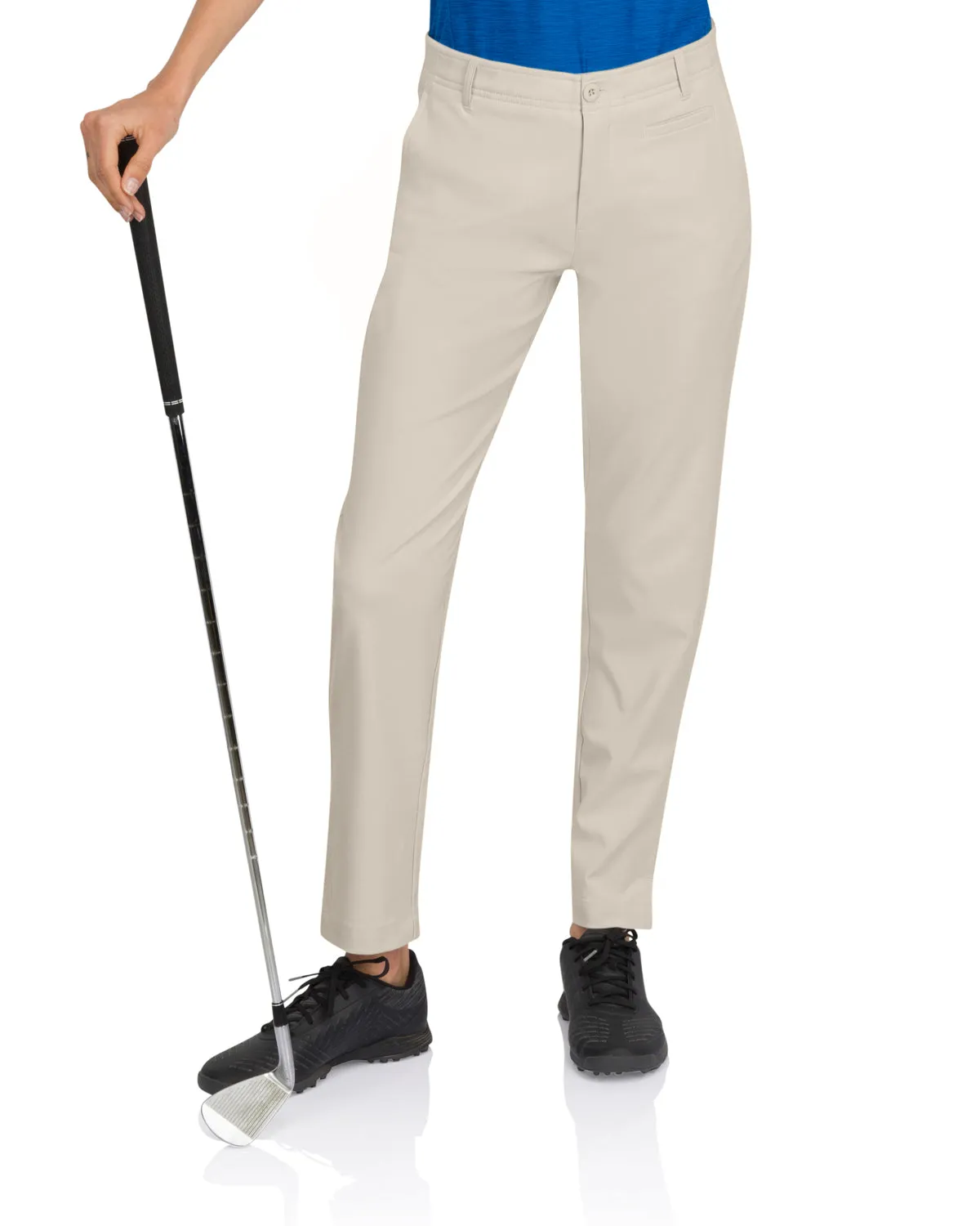 Women’s Quick Dry Golf Link Pants Ankle Length - Side Split Hem, Front Coin Pocket, 4-Way Stretch Fabric. Anti-Odor & Moisture Wicking