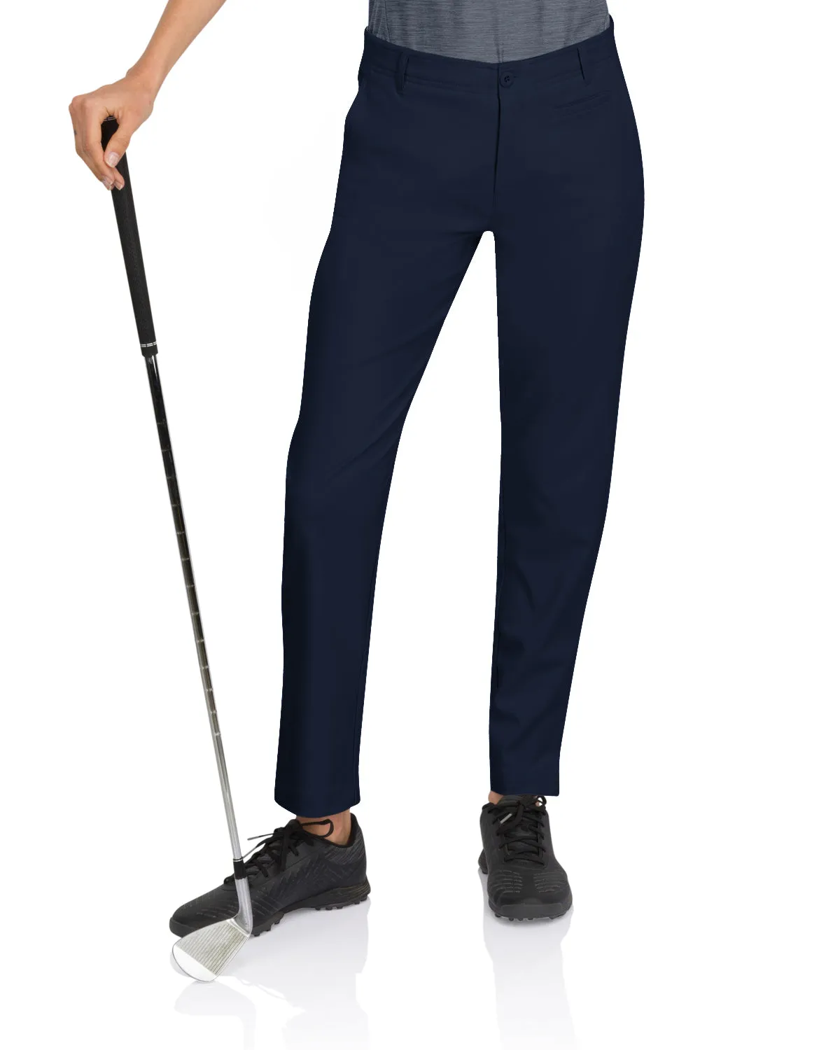 Women’s Quick Dry Golf Link Pants Ankle Length - Side Split Hem, Front Coin Pocket, 4-Way Stretch Fabric. Anti-Odor & Moisture Wicking