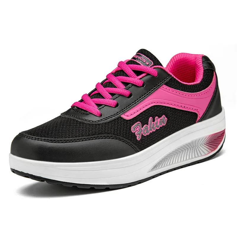Womens Running Walking Shoes - Slip On Tennis Memory Foam Fashion Sneakers for Casual Workout Work Athletic