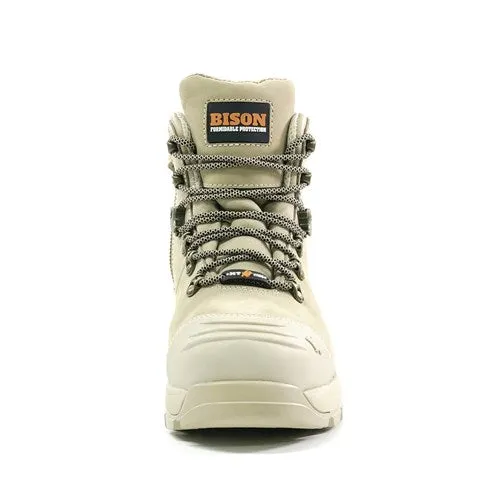 XT ZIP SIDE LACE UP SAFETY BOOT STONE